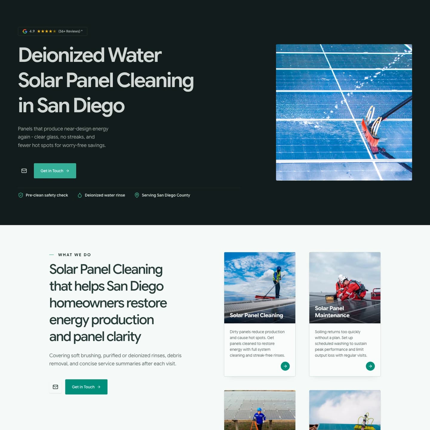 San Diego Solar Panel Cleaning